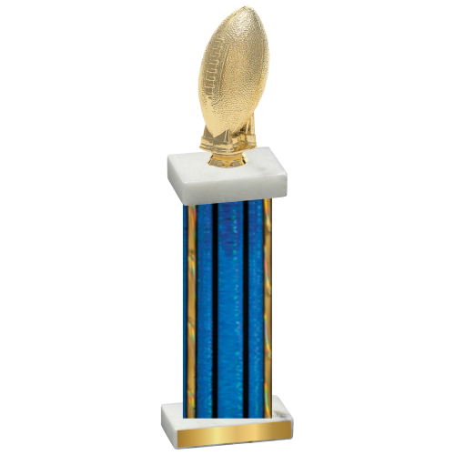 Single Blue Glacier Football Trophy