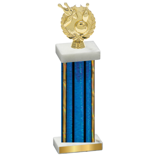 Single Blue Glacier Bowling Trophy