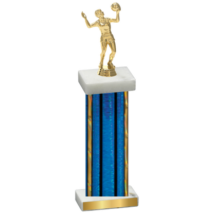 Single Blue Glacier Volleyball Trophy