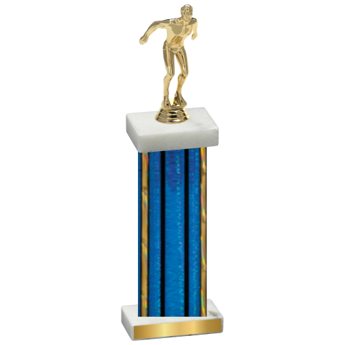 Single Blue Glacier Swimming Trophy