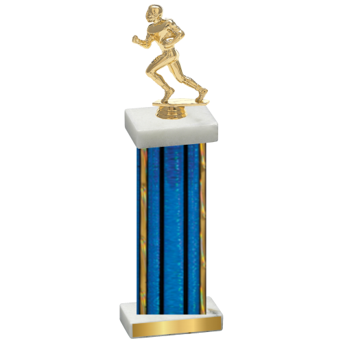 Single Blue Glacier Football Trophy