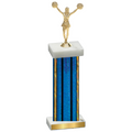 Single Blue Glacier Cheerleading Trophy
