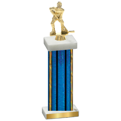 Single Blue Glacier Hockey Trophy