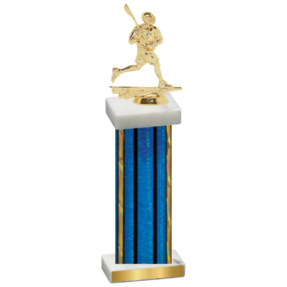 Single Blue Glacier Lacrosse Trophy