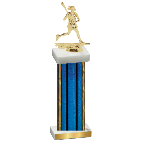 Single Blue Glacier Lacrosse Trophy