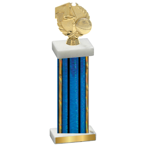 Single Blue Glacier Basketball Trophy