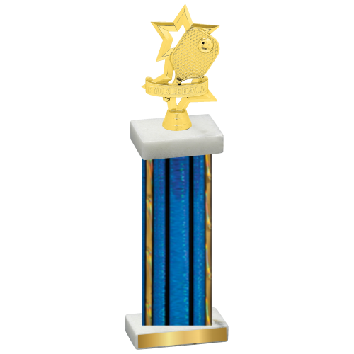 Single Blue Glacier Pickleball Trophy