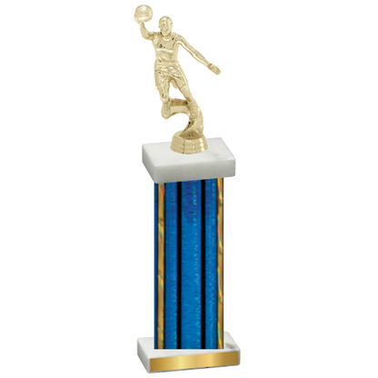 Single Blue Glacier Basketball Trophy