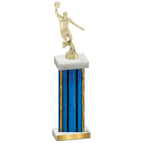 Single Blue Glacier Basketball Trophy