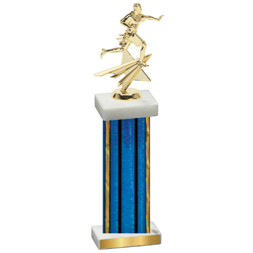 Single Blue Glacier Flag Football Trophy