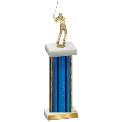 Single Blue Glacier Golf Trophy