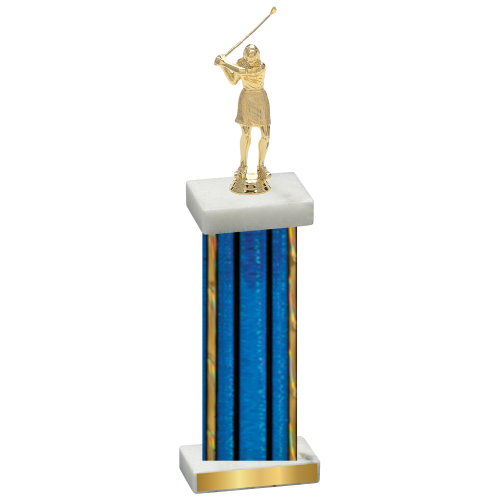 Single Blue Glacier Golf Trophy