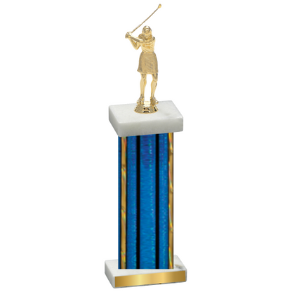 Single Blue Glacier Golf Trophy