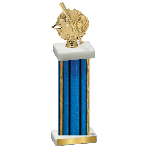 Single Blue Glacier Baseball Trophy