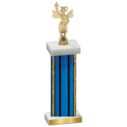 Single Blue Glacier Academics Trophy