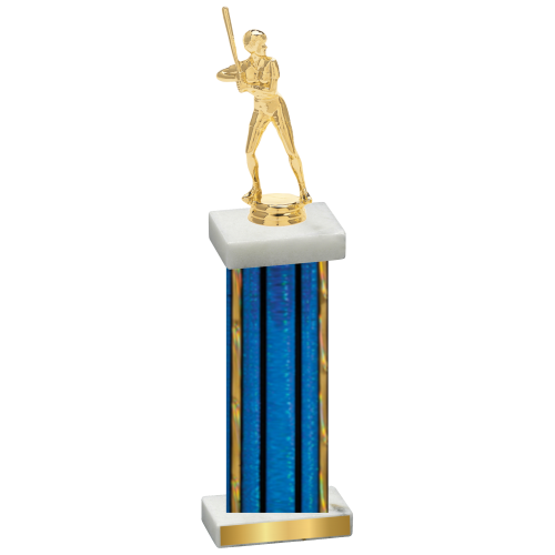 Single Blue Glacier Softball Trophy