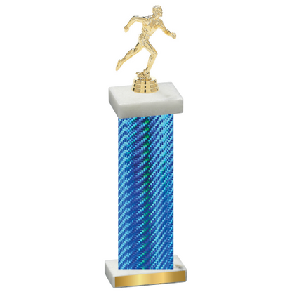 Single Blue Carbon Fiber Running Trophy