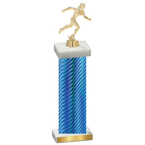 Single Blue Carbon Fiber Running Trophy