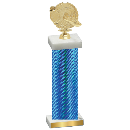 Single Blue Carbon Fiber Running Trophy