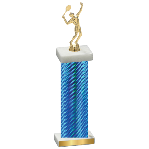 Single Blue Carbon Fiber Tennis Trophy