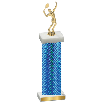 Single Blue Carbon Fiber Tennis Trophy