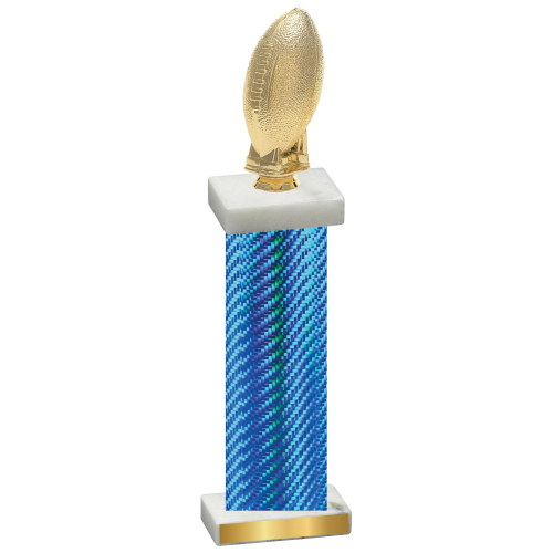 Single Blue Carbon Fiber Football Trophy