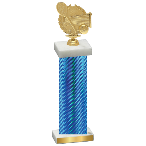 Single Blue Carbon Fiber Tennis Trophy