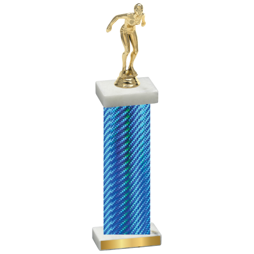 Single Blue Carbon Fiber Tennis Trophy