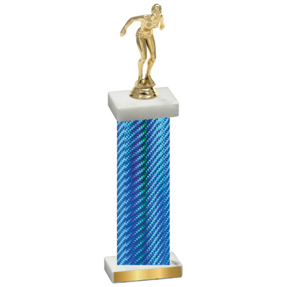 Single Blue Carbon Fiber Tennis Trophy