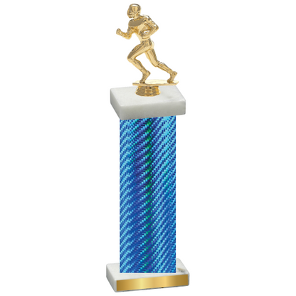 Single Blue Carbon Fiber Football Trophy