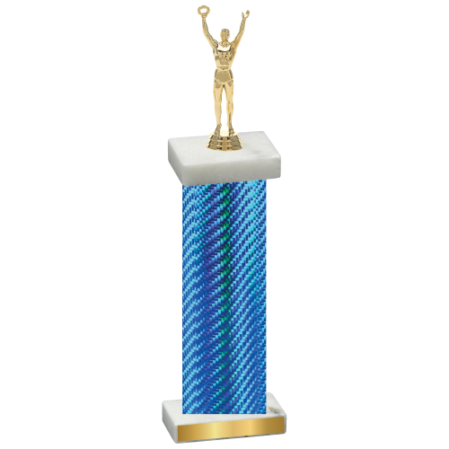 Single Blue Carbon Fiber Victory Trophy