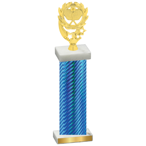 Single Blue Carbon Fiber Pickleball Trophy