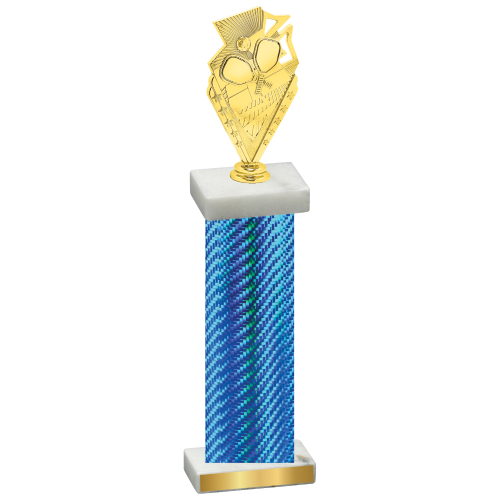 Single Blue Carbon Fiber Pickleball Trophy