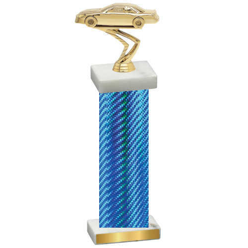 Single Blue Carbon Fiber Cars Trophy