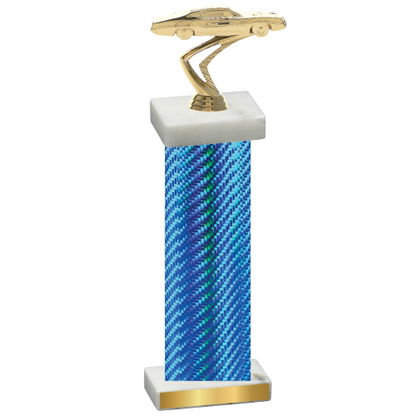 Single Blue Carbon Fiber Cars Trophy