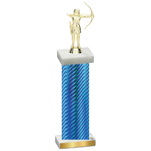 Single Blue Carbon Fiber Archery Trophy