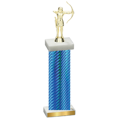 Single Blue Carbon Fiber Archery Trophy