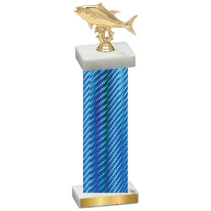 Single Blue Carbon Fiber Fishing Trophy