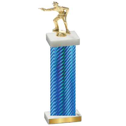 Single Blue Carbon Fiber Shooter Trophy