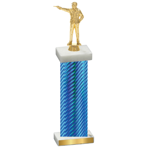 Single Blue Carbon Fiber Shooter Trophy