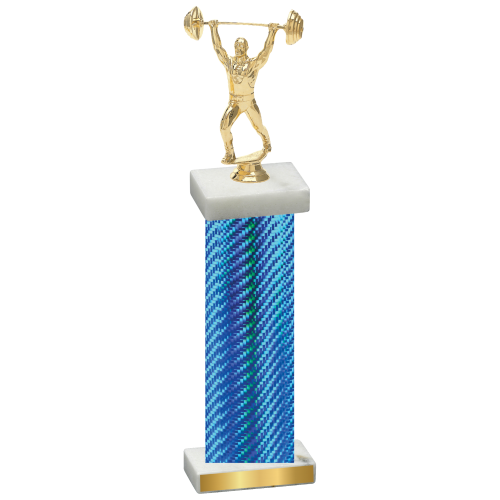 Single Blue Carbon Fiber Weights Trophy