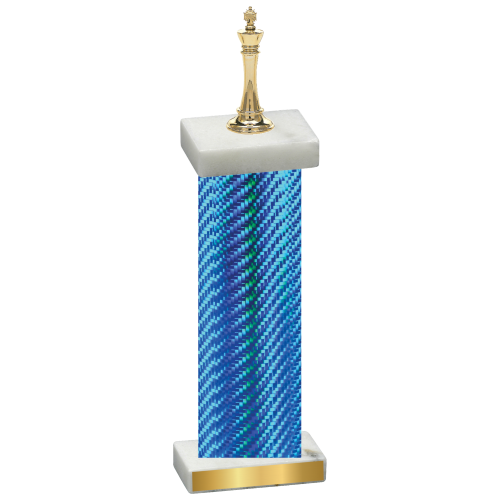 Single Blue Carbon Fiber Chess Trophy