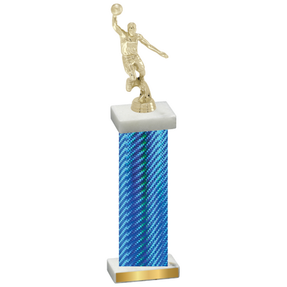 Single Blue Carbon Fiber Basketball Trophy