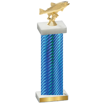 Single Blue Carbon Fiber Fishing Trophy