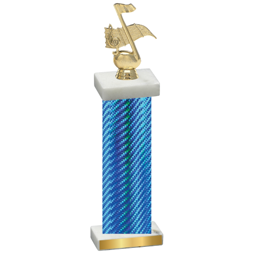 Single Blue Carbon Fiber Music Trophy