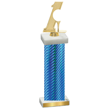 Single Blue Carbon Fiber Golf Trophy