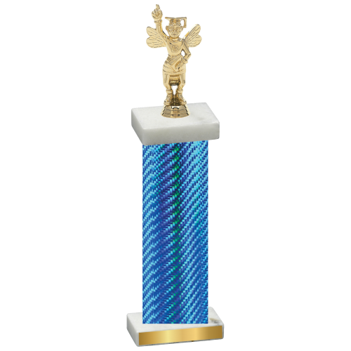 Single Blue Carbon Fiber Academics Trophy