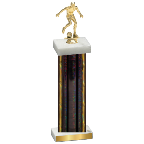 Single Black Glacier Soccer Trophy