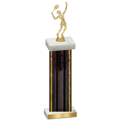 Single Black Glacier Tennis Trophy