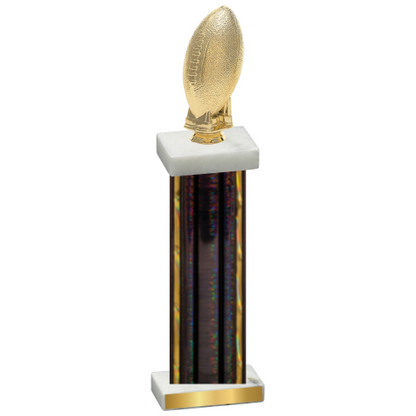 Single Black Glacier Football Trophy